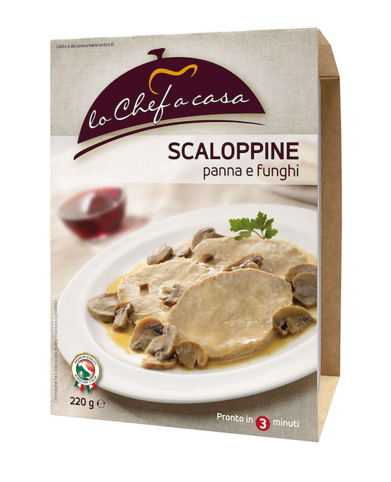 ESCALOPE DE PORC AU CRÈME FRAÎCHE ET CHAMPIGNONS 220 gr  